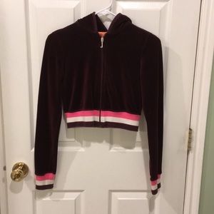 Juicy Couture Brown Cropped Velour Jacket